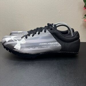 Under Armour Womens Kick Sprint 1297114-100 Size 10 Black Racing Spike Cleats